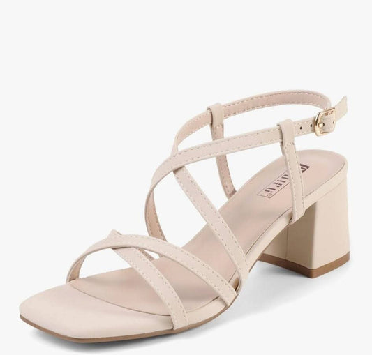 Women's Strappy Slingback Heels-Nude