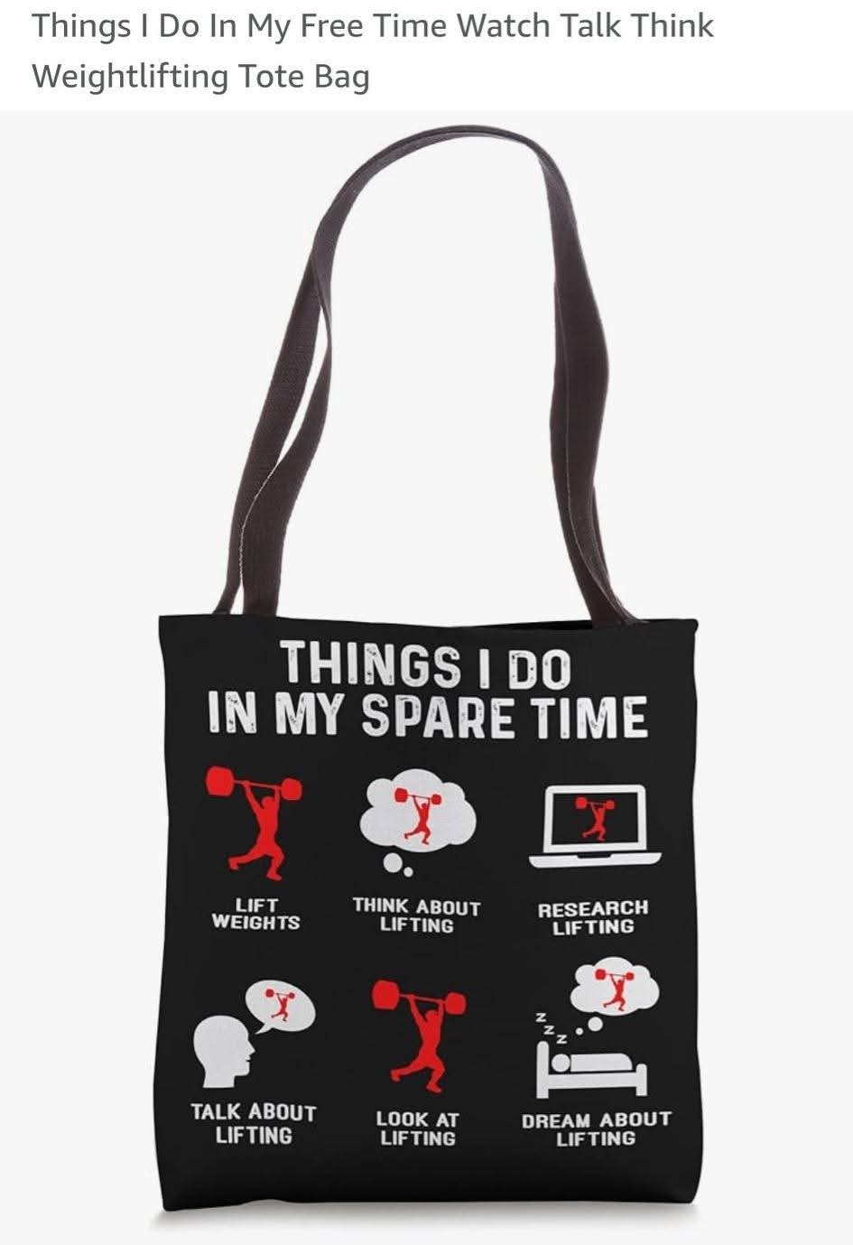 Canvas Tote Bag- Gym Print