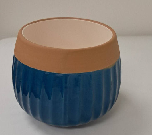 Ceramic Ribbed Planter