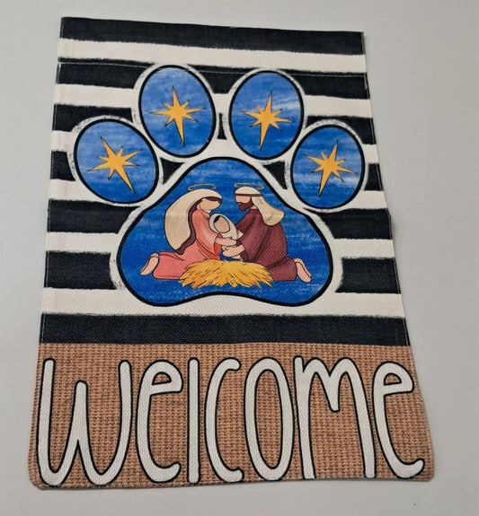 Garden Flag Welcome Sign- 12x18