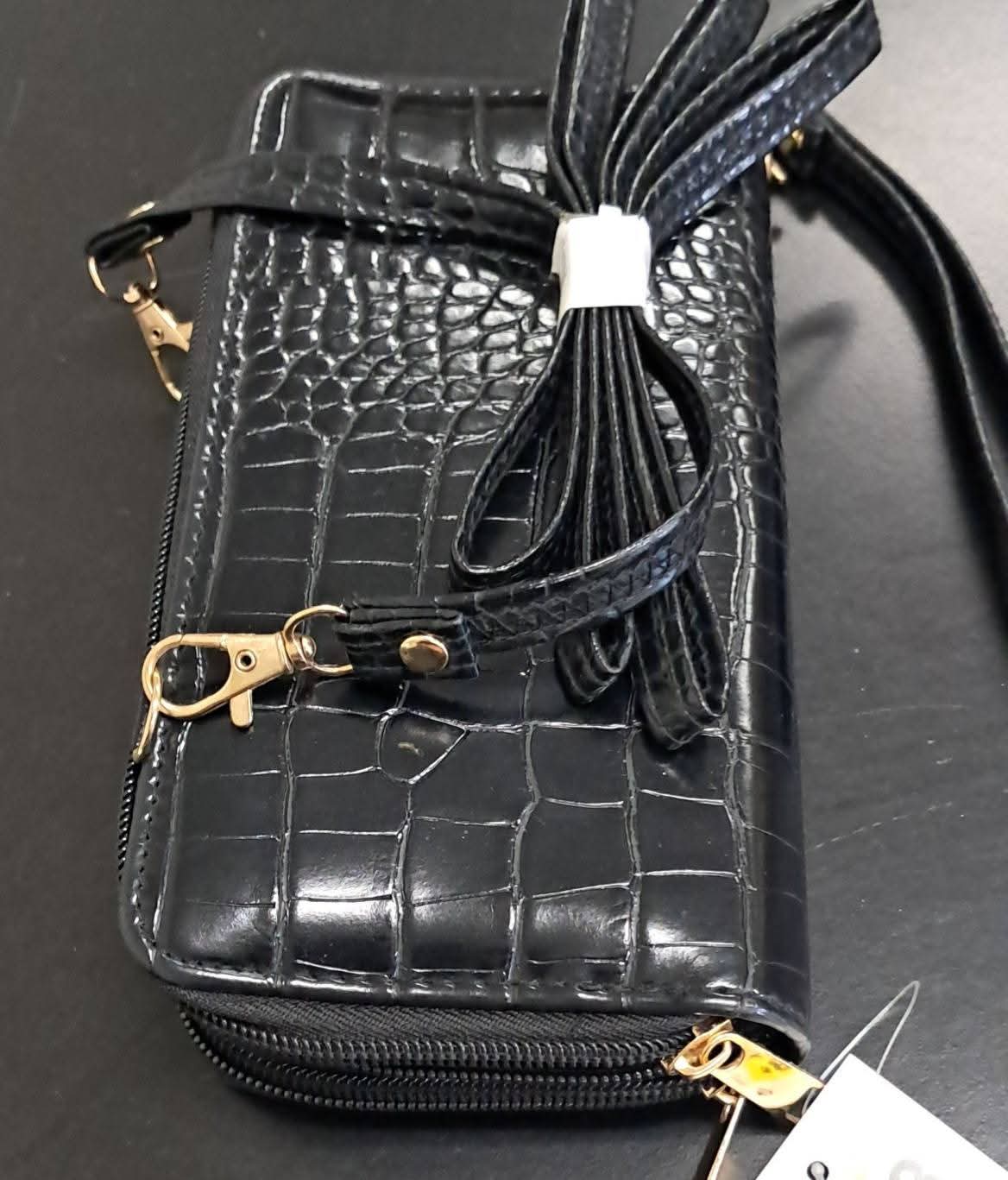 Double Zipper Wallet with Over Shoulder Strap