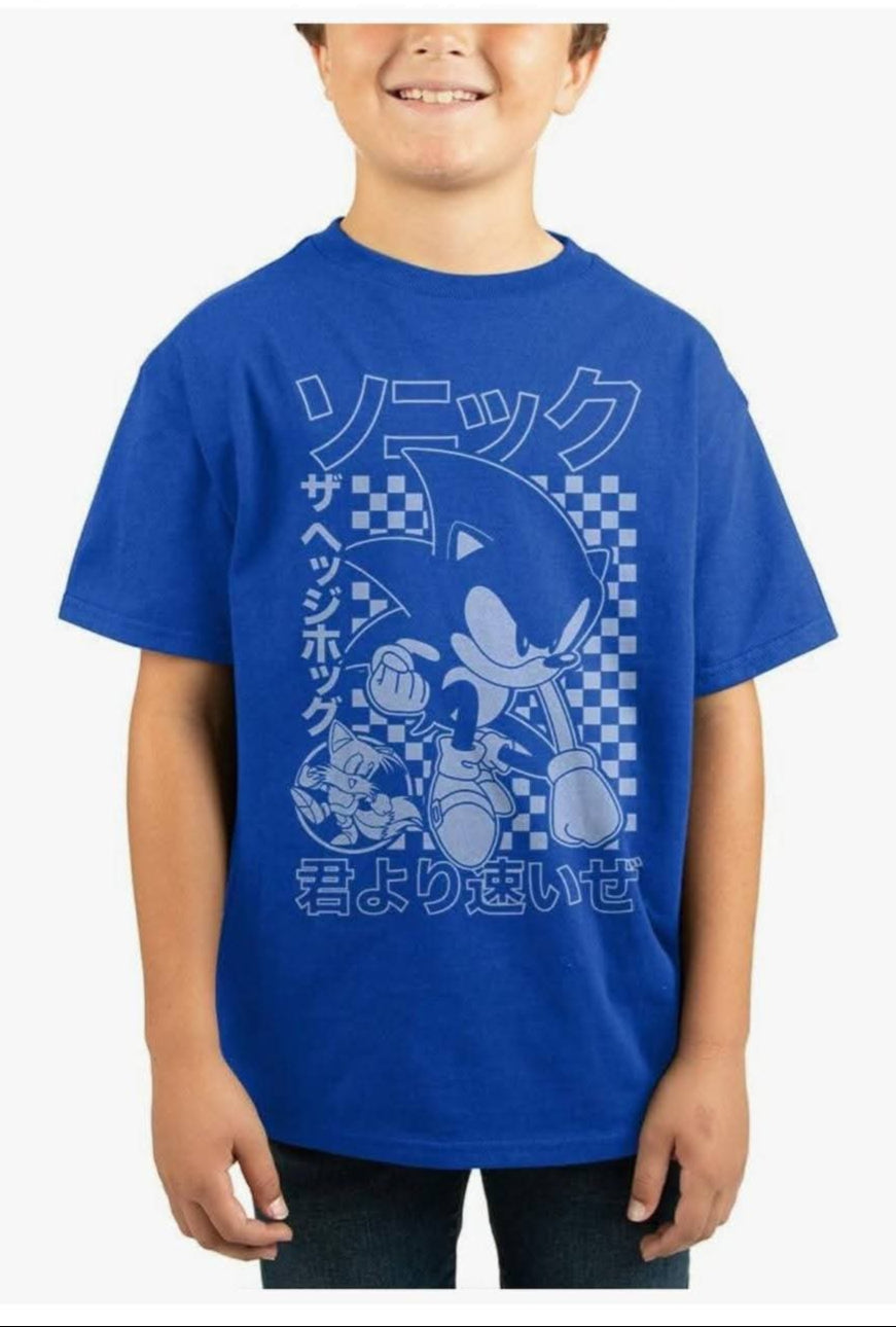 Kids Sonic the Hedgehog T-shirt- Blue