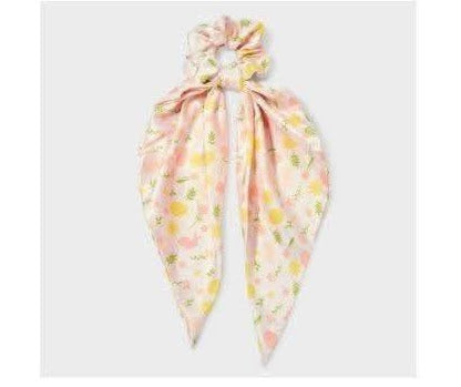 Easter Bunny Print Hair Twister with Tails-Pink/Yellow