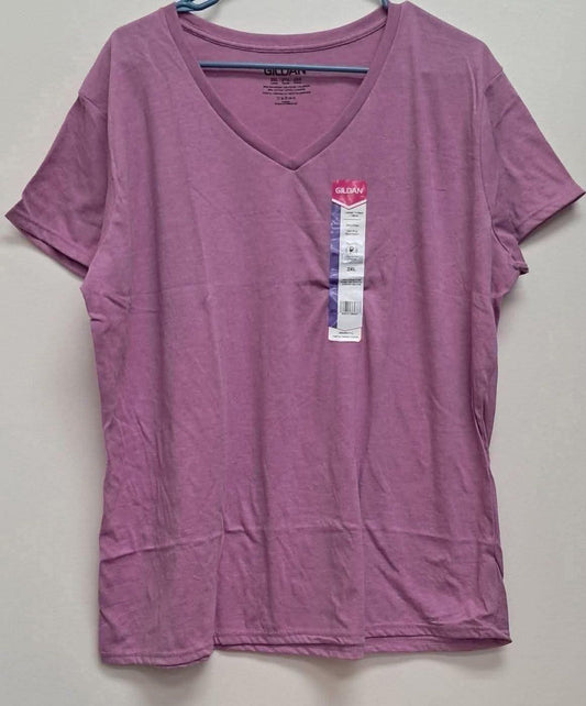 Women's Gildan V-Neck T-Shirt-Purple