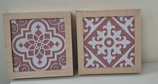 Wood Block Home Decor-Pink