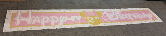 Minnie Mouse Happy 2nd Birthday Banner