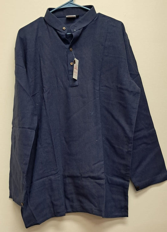 Men's Handloom Cotton Kurta Henley