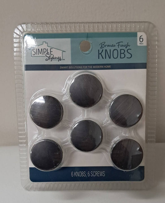 6 Count Bronze Finish Knobs