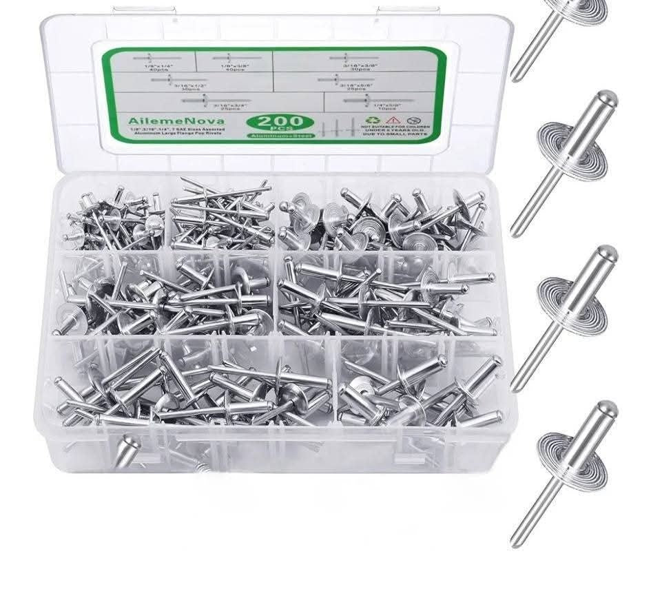 Blind Rivets/ Pop Rivets- 200 piece set