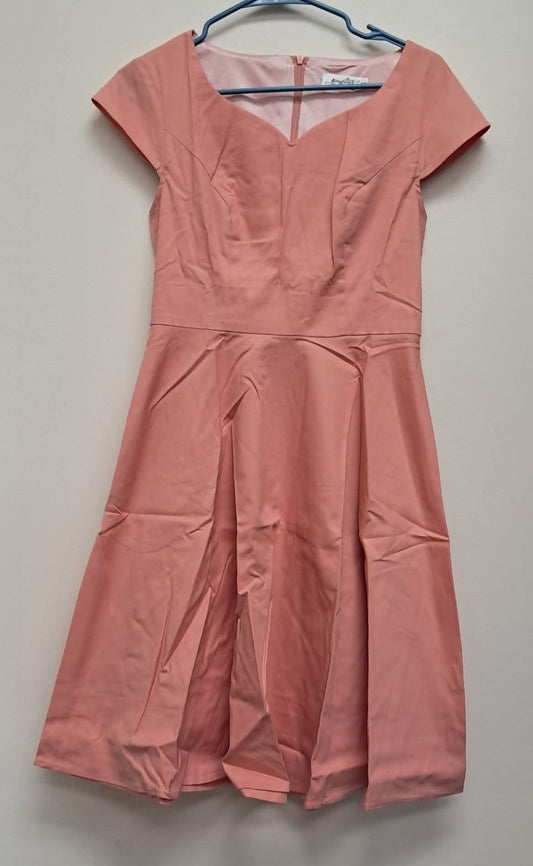Women's Retro Style Cocktail Dress- Pink