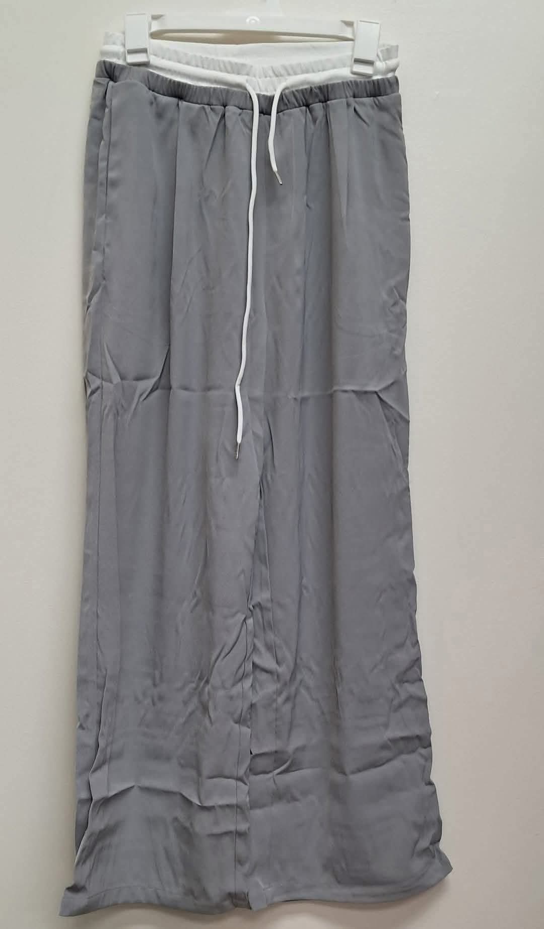 Women's Wide Leg Pants- Gray