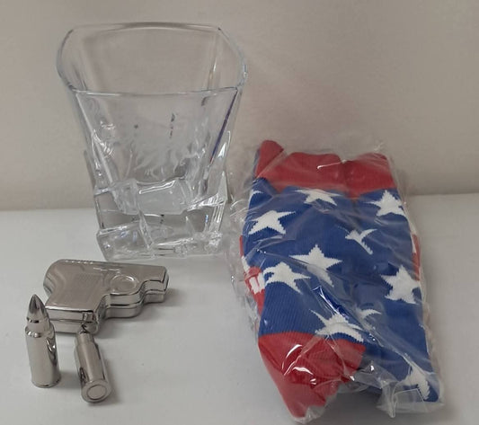 Whiskey Glass and Accessories Gift Set