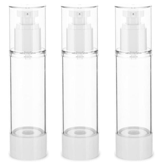Clear Airless Pump Bottles- Set of 3