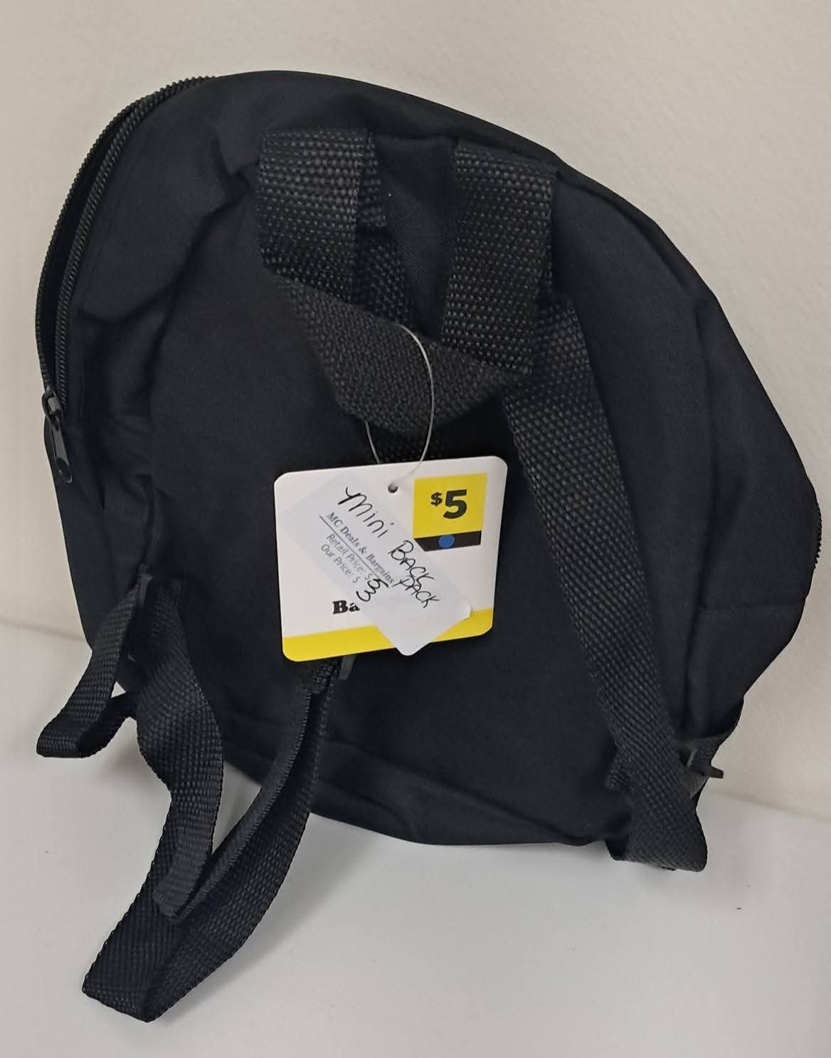 Mini Backpack- Set of 2 Black with Smiley