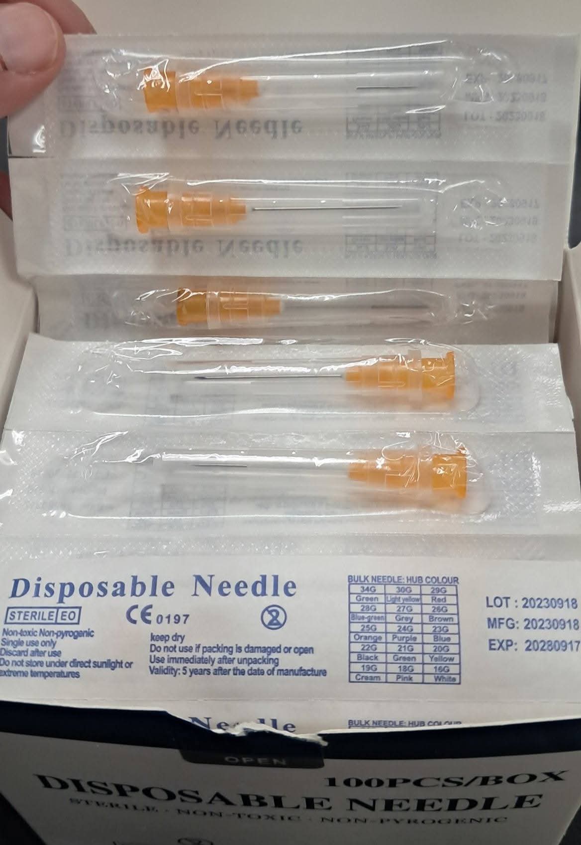 Individually Wrapped Disposable Needles