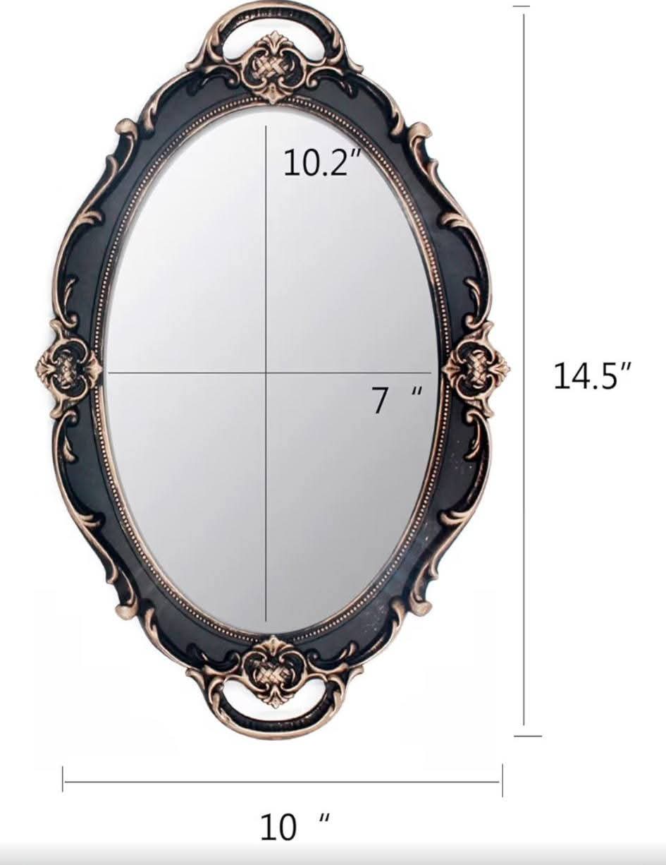 Vintage Style Wall Mirror- Brown