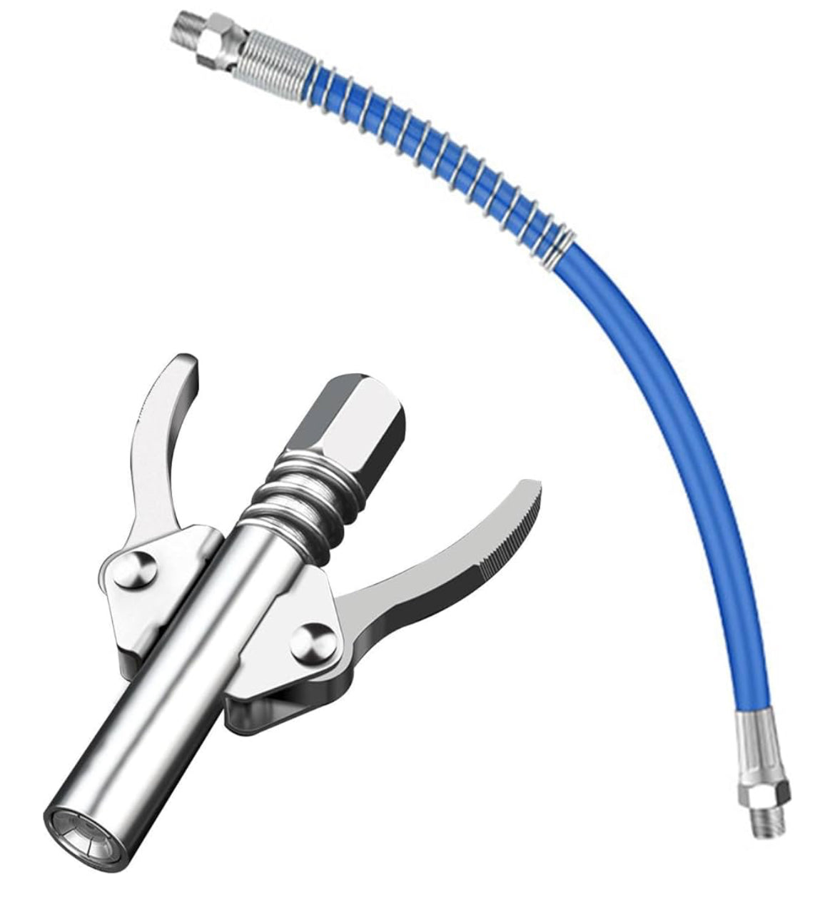 GreaseGun Coupler Quick Release Grease Coupler Lock-Type Double Handle 30cm Connecting Hose