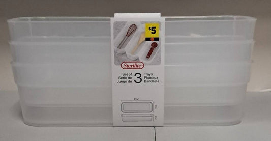 Sterilite Set of 3 Storage Trays