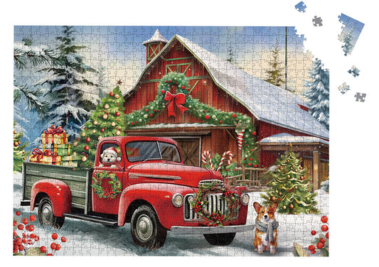 Country Christmas 1000 piece Jigsaw Puzzle