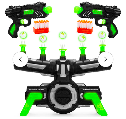 Glow-in-the-Dark Floating Target & Blaster Set w/ 24 Darts and 20 Targets
