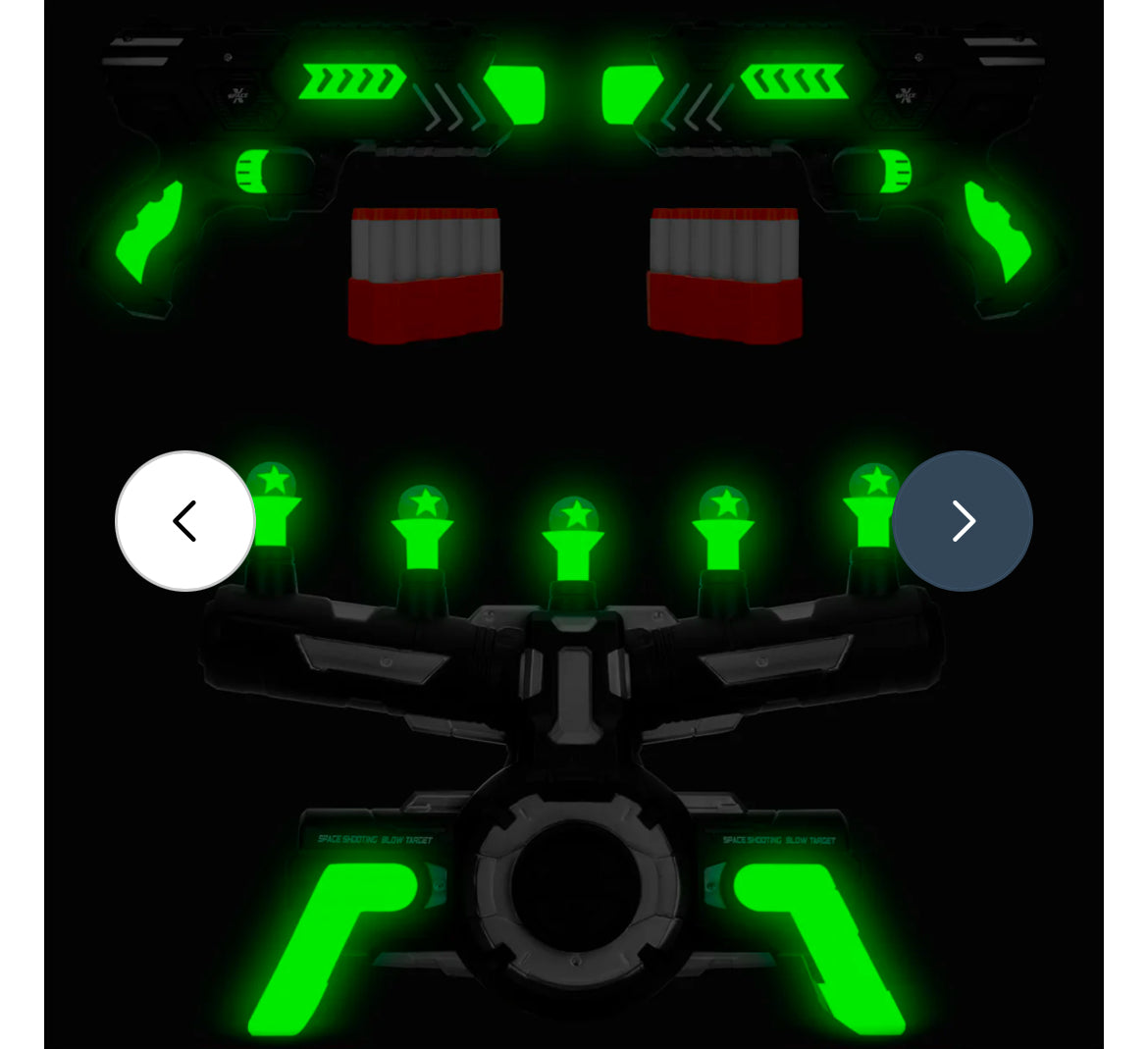 Glow-in-the-Dark Floating Target & Blaster Set w/ 24 Darts and 20 Targets