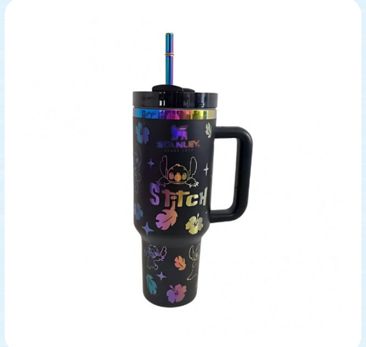 Stitch Stanley Quencher H2.0 Flowstate 40 oz Tumbler Black