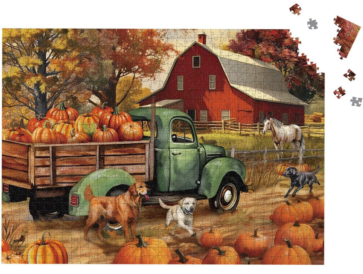Autumn Farm Country Truck 1000 piece Jigsaw Puzzle