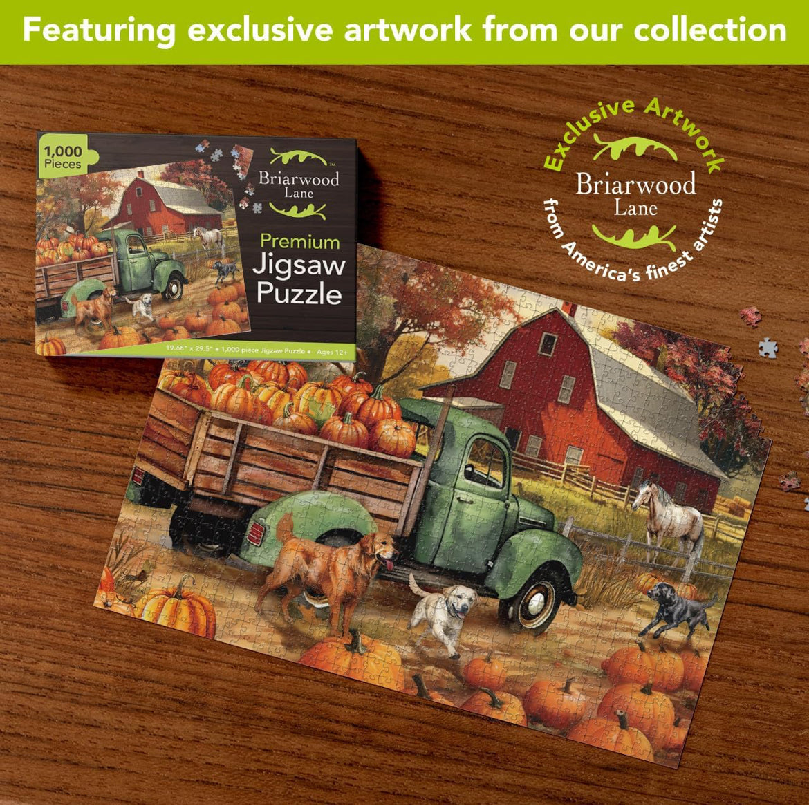 Autumn Farm Country Truck 1000 piece Jigsaw Puzzle