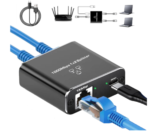 Gigabyte Ethernet Splitter 100Mbps