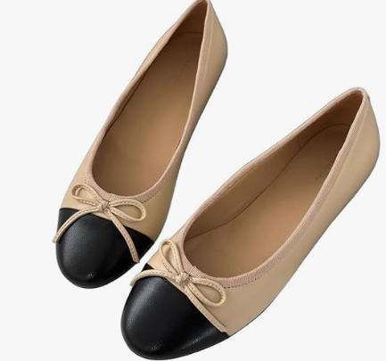 Women's Casual Loafers- Black & Khaki- Size 10