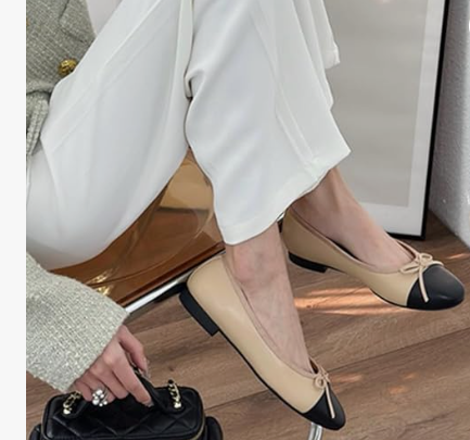 Women's Casual Loafers- Black & Khaki- Size 10