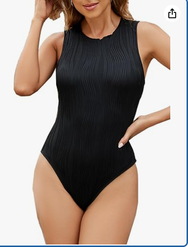 Women's Tank Top Body Suit Black