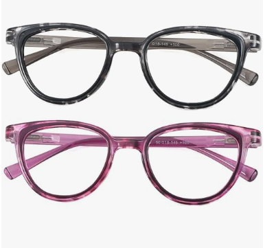 Women's Reading Glasses with Blue Light Blocker- 2 Count- +1.00
