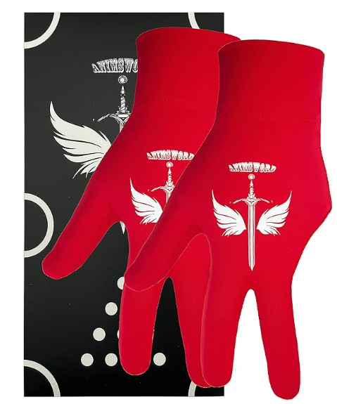 Billiard Pool Gloves- Red