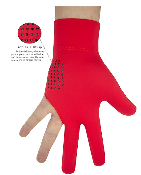 Billiard Pool Gloves- Red