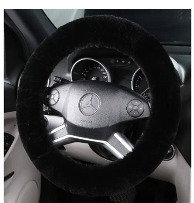 Fuzzy Sheepskin Steering Wheel Cover