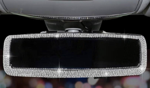 Rhinestone Rear View Mirror Cover