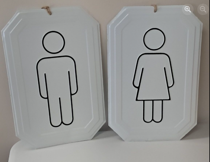 Double Sided Metal Wall Plaque-Set of 2
