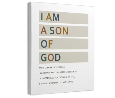 I Am A Son Of God Wall Art