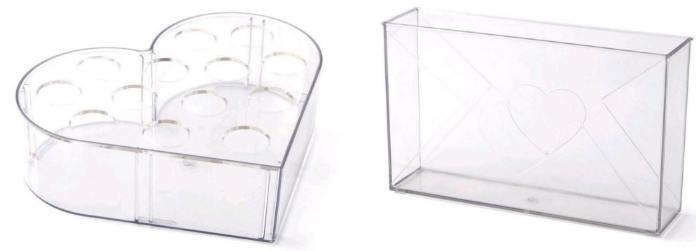 Set of 2 Acrylic Vases