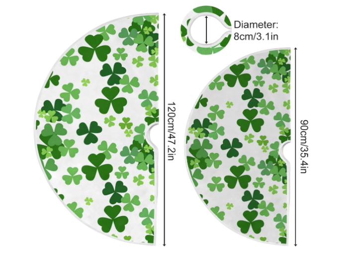 Shamrocks Christmas Tree Skirt
