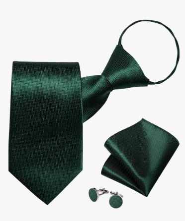 Mens Silk Tie Set- Green