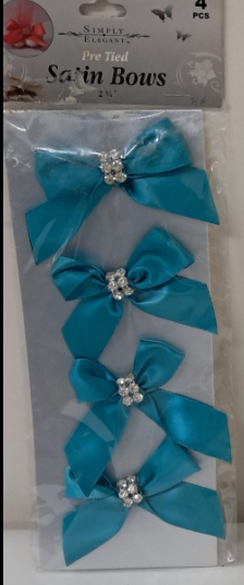 Set of 4 Satin Gift Bows