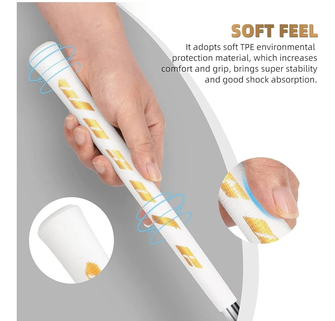 Golf Club Grip-White/Silver