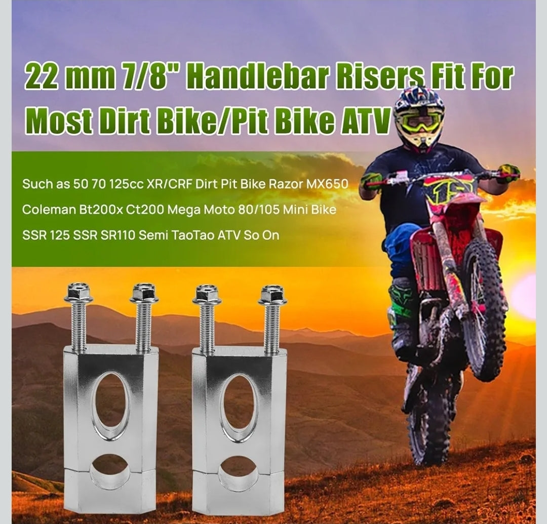 Handlebar Mount Clamp Risers for Dirt Bike