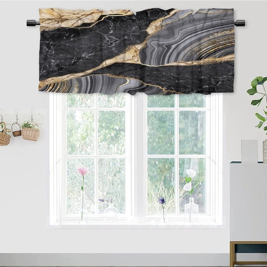 Modern Marble Texture Valance Curtain