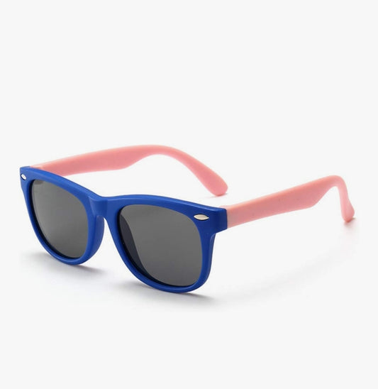 Kids Flexible Sunglasses Blue/Orange