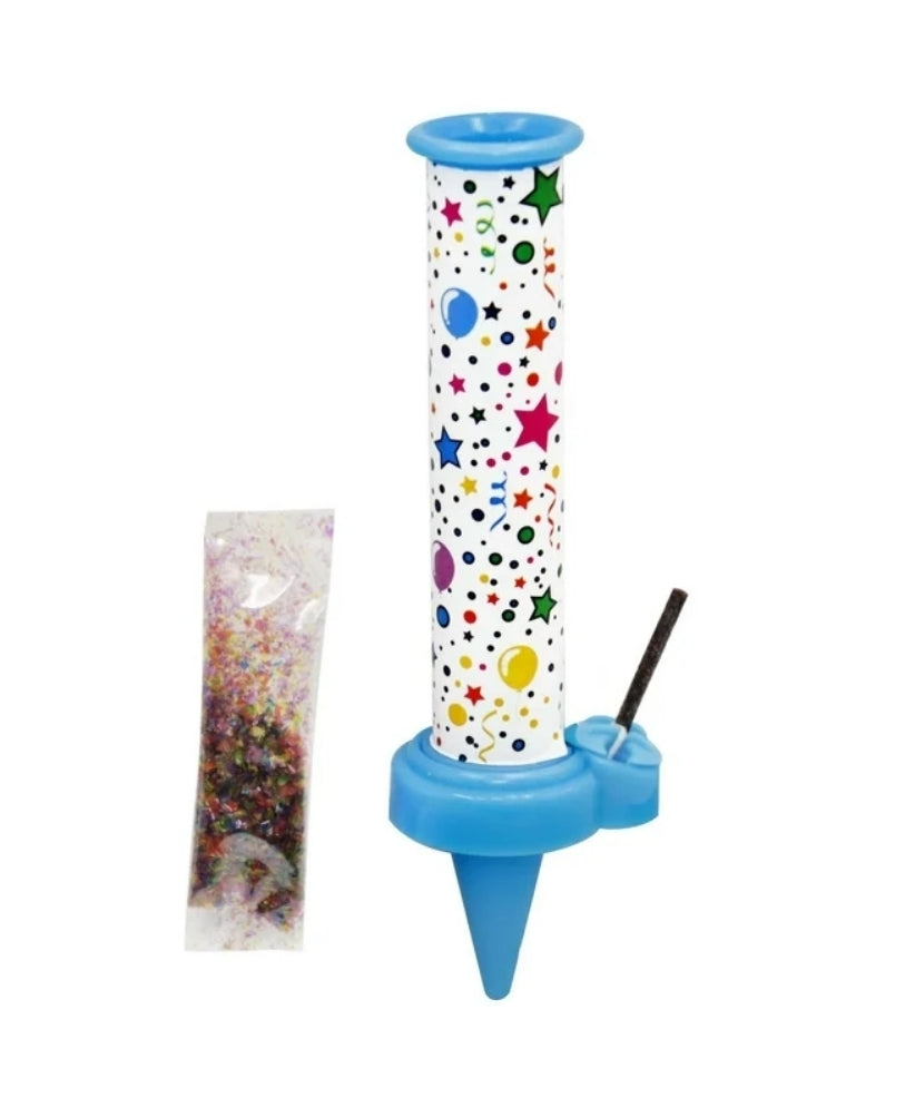 Party Popper Cake Topper with Edible Confetti-Set of 3