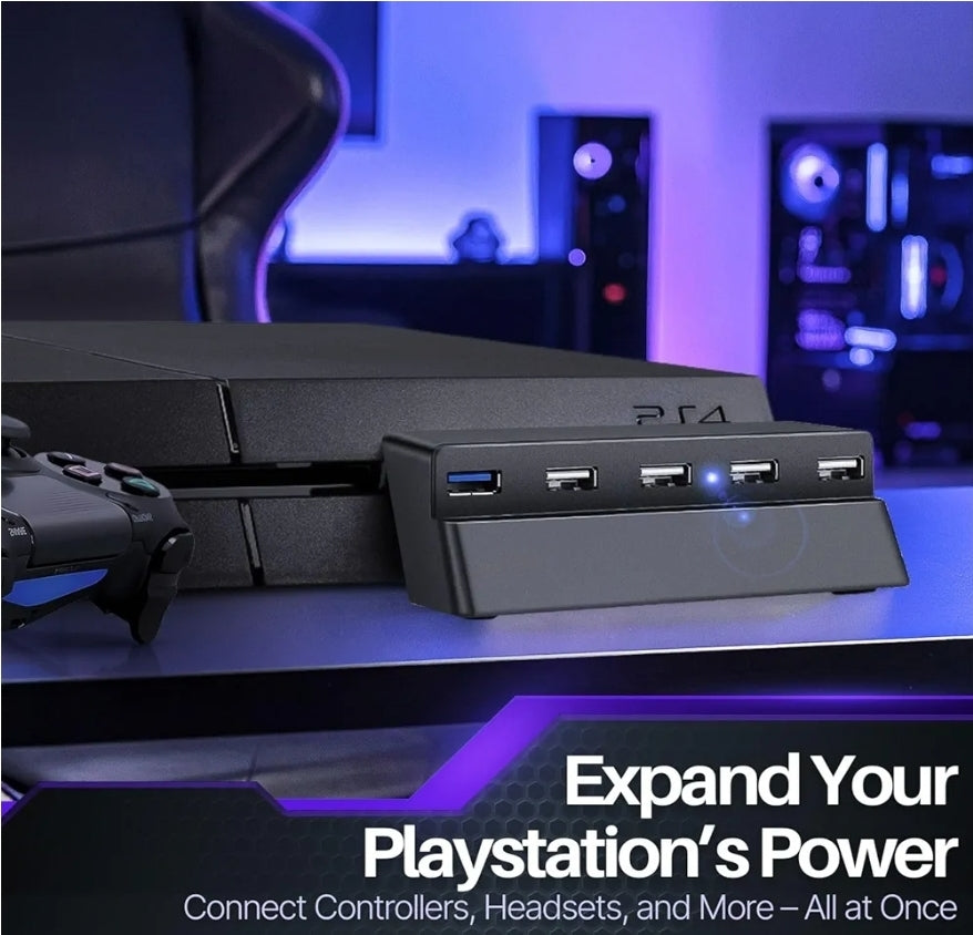 5 Port USB Hub for PS4 Slim Edition
