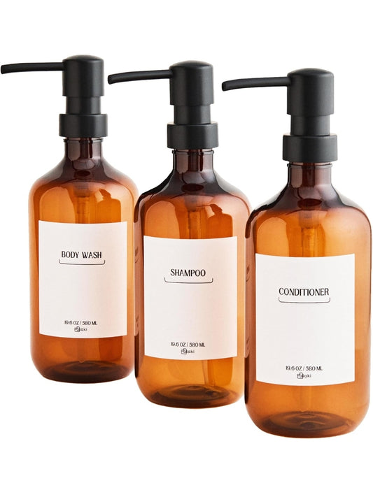 Shampoo Conditioner Body Wash Dispenser Bottles